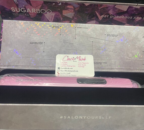 Sugar Boo Plancha de Pelo Extra Larga Rosa Digital Titanio 1 | Etsy España