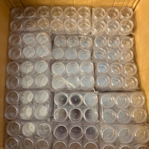 20 g doorzichtige acrylpotten met schroefdeksel, balsem en poederopslag