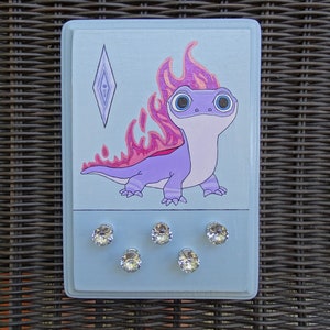 Frozen 2 Bruni The Fire Spirit Necklace Holder with Flame
