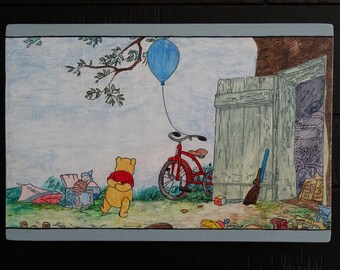 くまのプーさんの木製ウォールアート