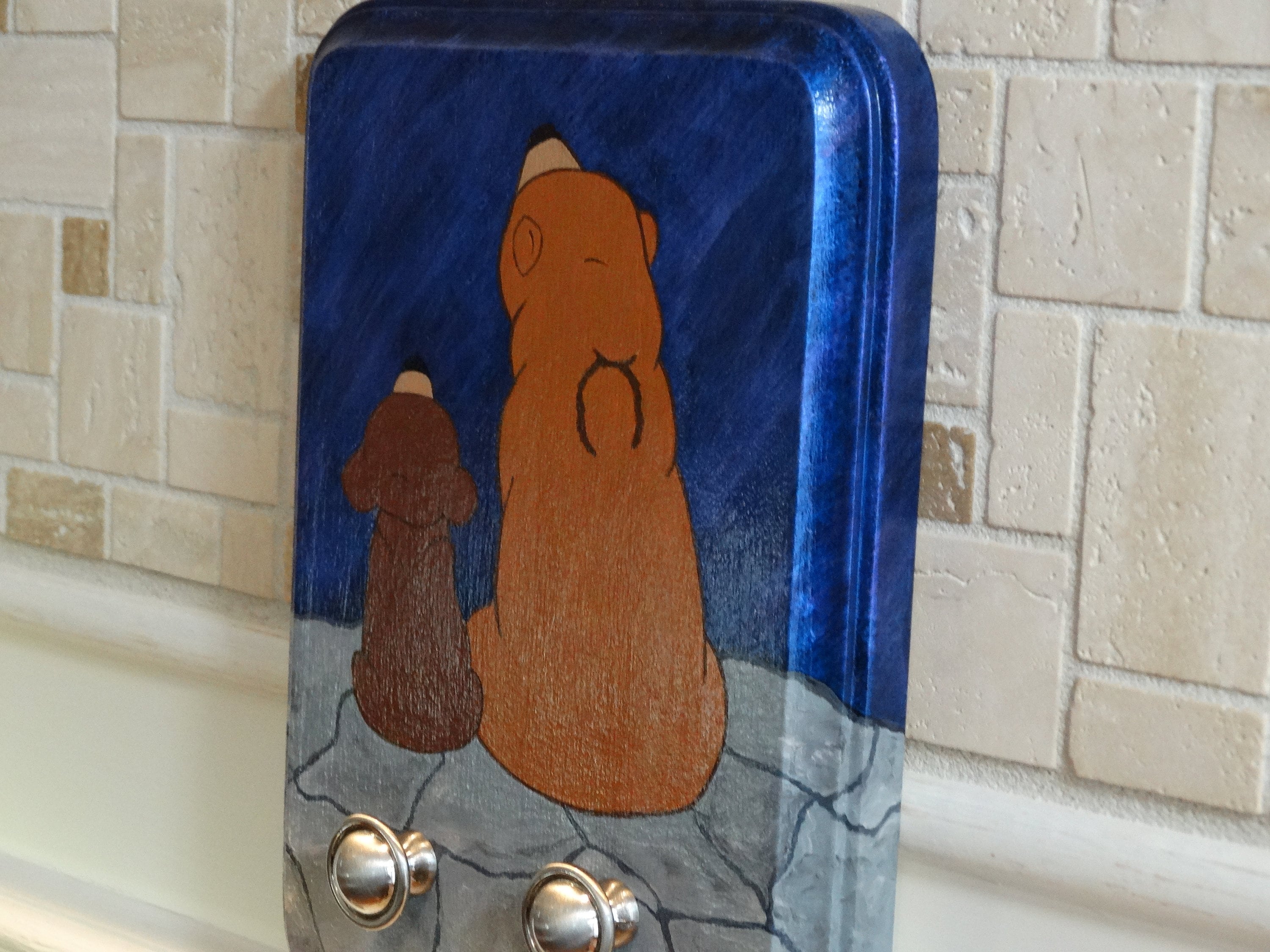 Brother Bear Aurora Silhouette Key Holder Etsy
