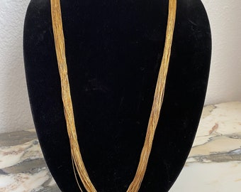 Colar vintage banhado a ouro em formato de cascata: estilo nativo americano