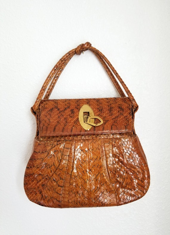 Vintage Snakeskin 1940's Handbag