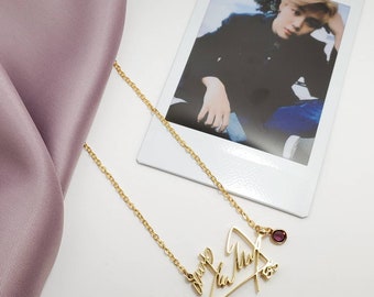 BTS ジミン シグネチャーネックレス | 18金メッキ K-POPグッズ - Etsy 日本