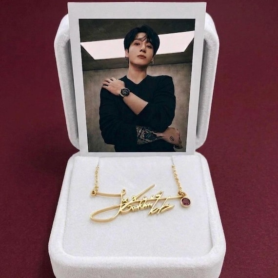 BTS JUNGKOOK Jk Kookie Signature Necklace Bts Merch | Kpop | Bts