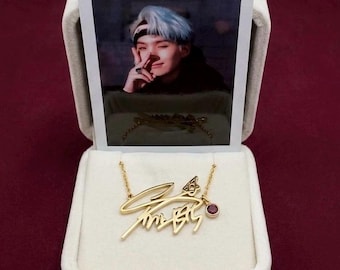 BTS ジミン シグネチャーネックレス | 18金メッキ K-POPグッズ - Etsy 日本