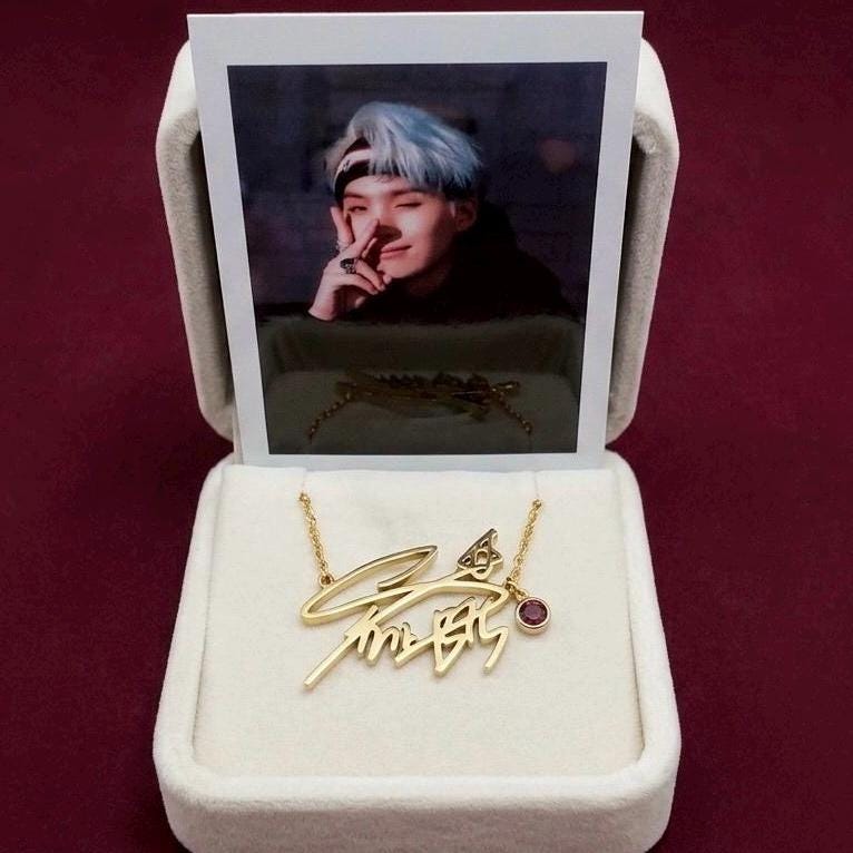 BTS SUGA Yoongi Signature Necklace | Bts Merch | Kpop | Bts