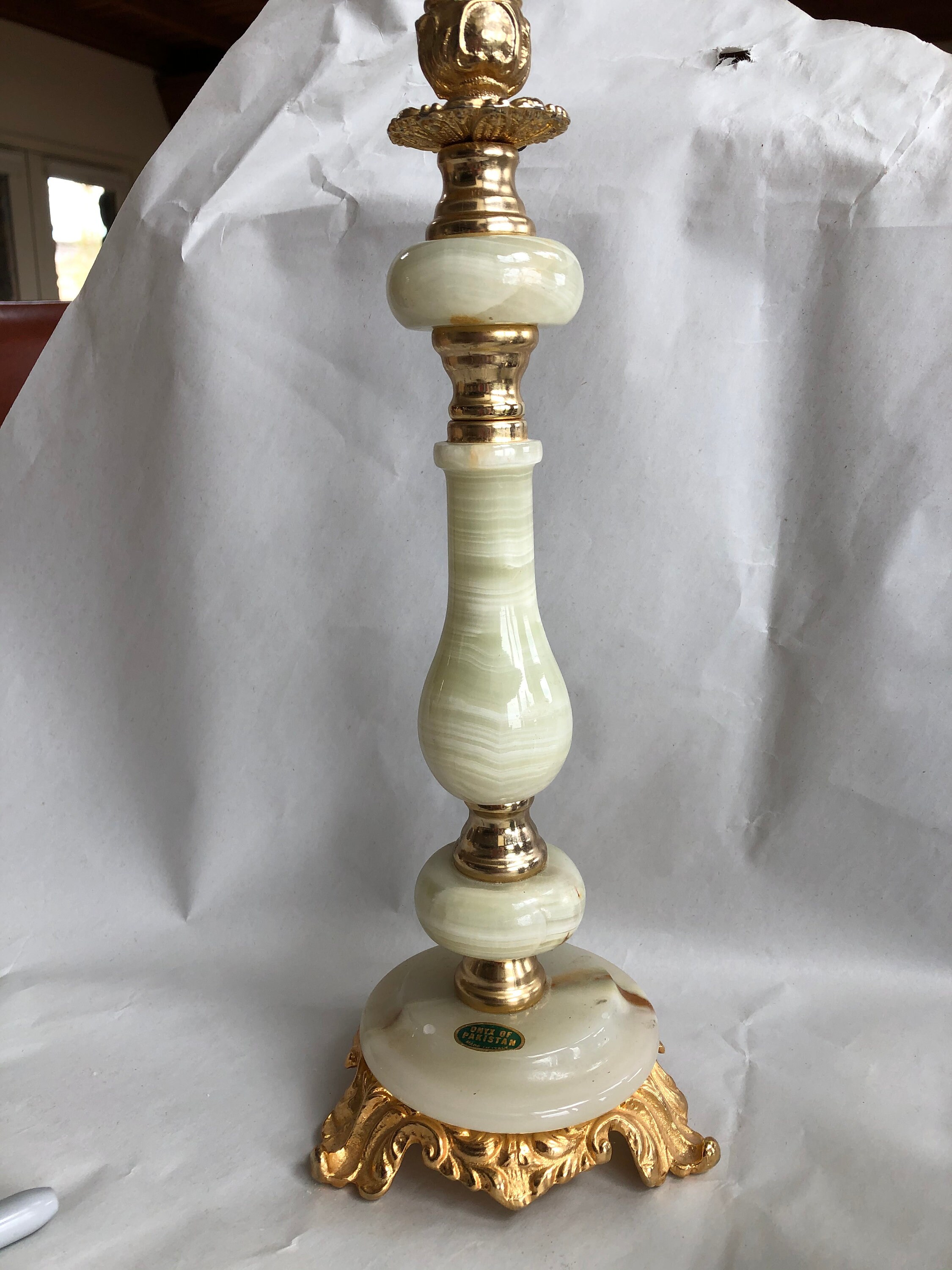 ONYX OF PAKISTAN made in Itly 置物 天秤 Vintage Green Onyx Trinket