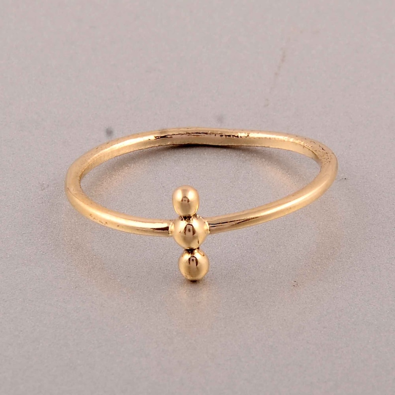 Brass ring,Brass jewelry,Handmade ring,Statement ring,Promise ring,Three dot ring