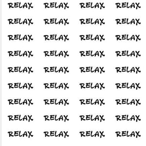 relax/word stickers