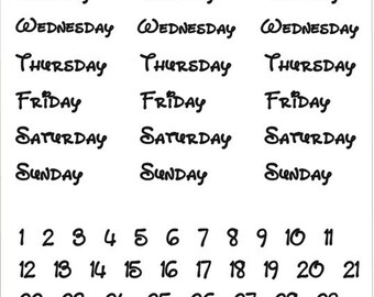 days of the week