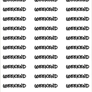 autocollants de week-end