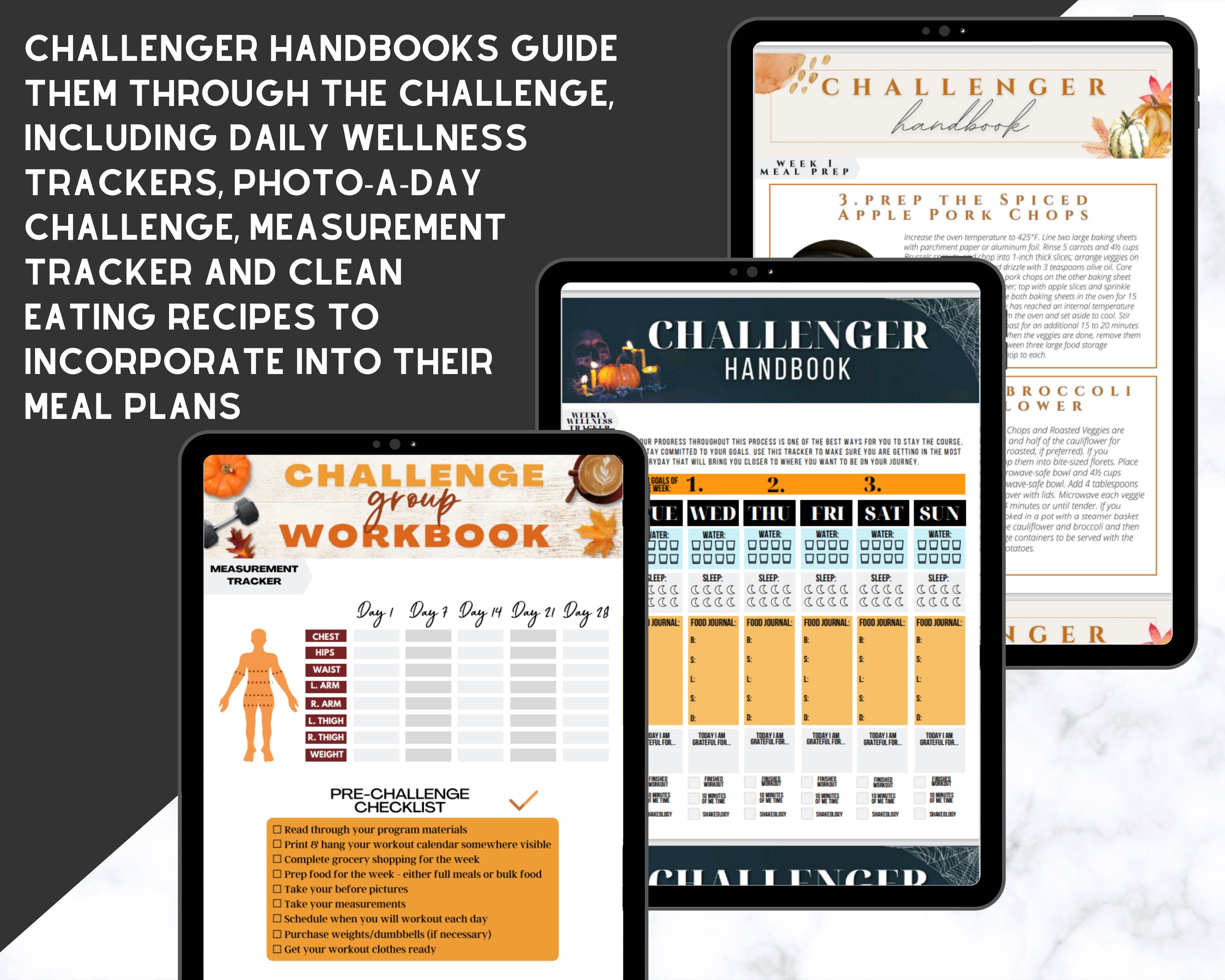 Fall Challenge Group Guide Bundle, September, October, November, Done ...