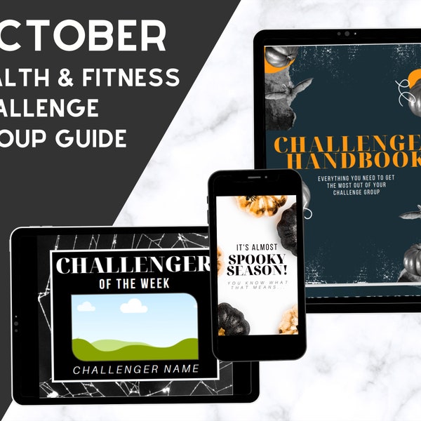 Offre groupée de groupe de défi santé et forme physique d'octobre pour les entraîneurs, guide de publication de groupe de défi, publications faites pour vous