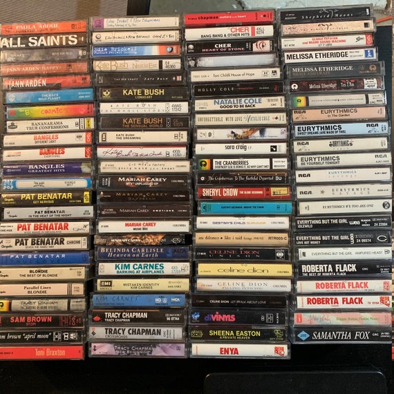 Female singers rock/pop cassettes 80's & 90's A-D