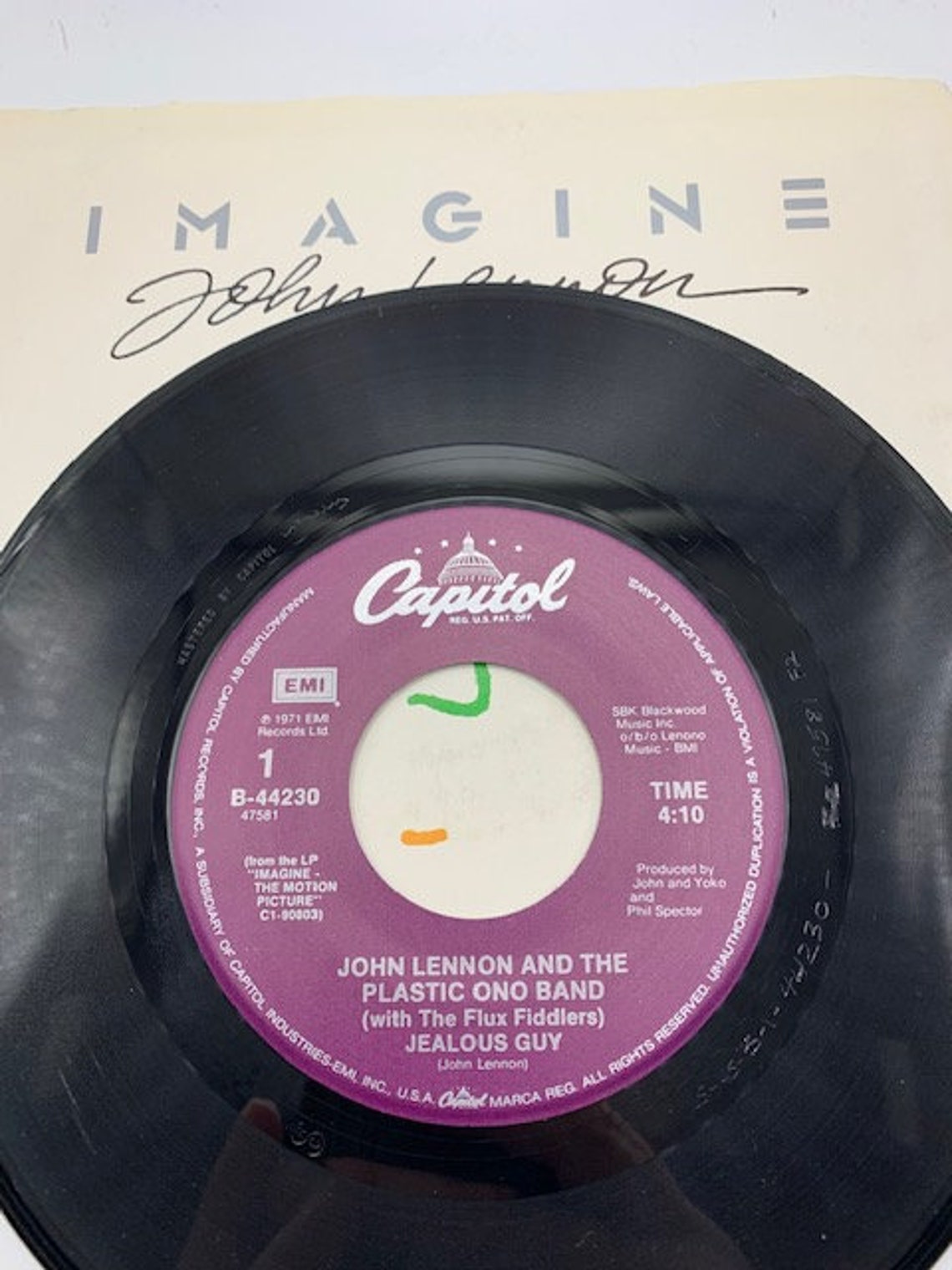 Vintage John Lennon/Yoko Ono 45 rpm vinyl records, foto 4 di 5