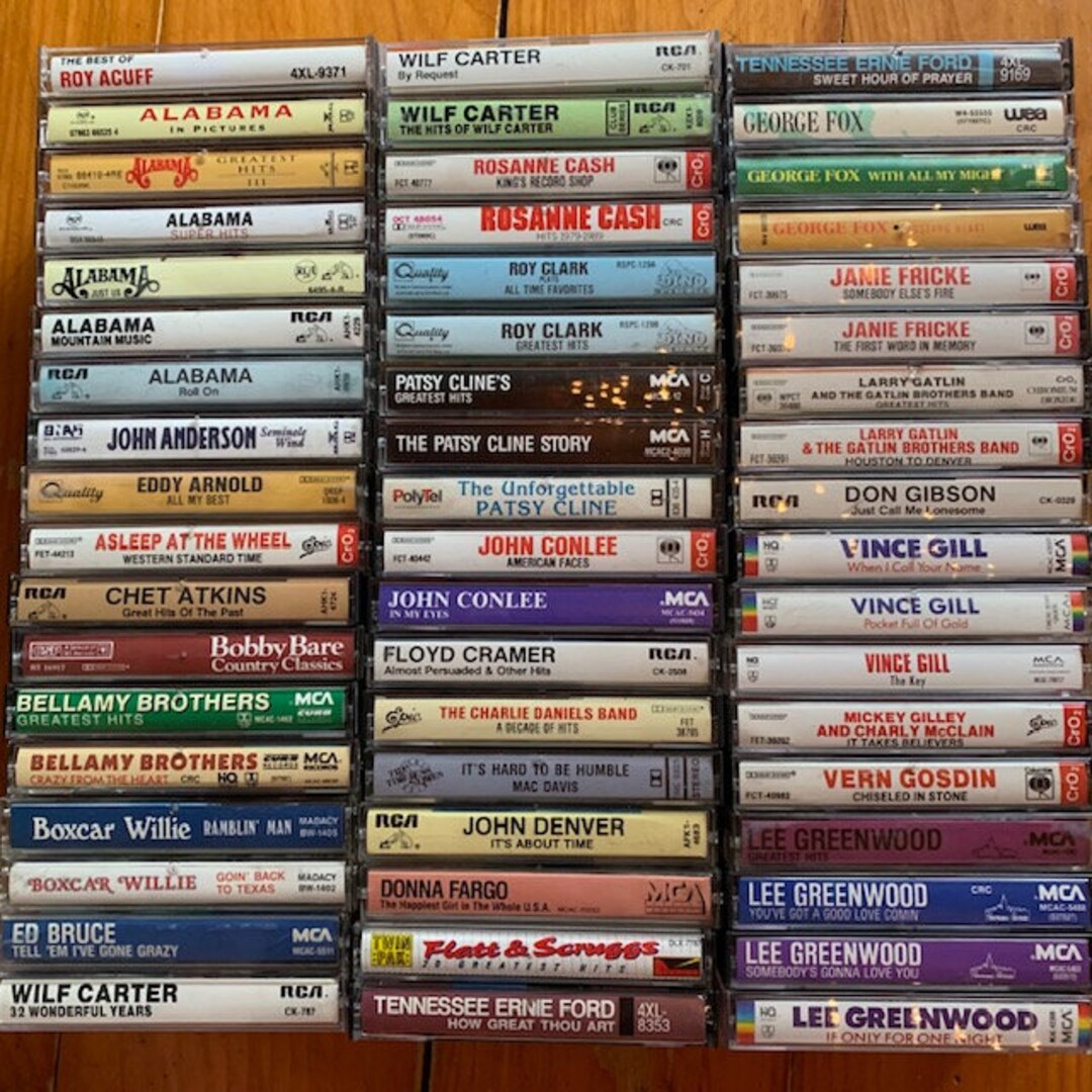 Classic Country Cassette Tapes Bin 1 Etsy