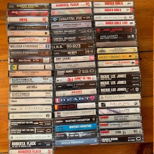 Female singers rock/pop cassettes 80&#39;s & 90&#39;s E-K