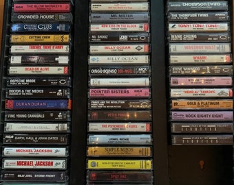 80's pop and rock cassette tapes