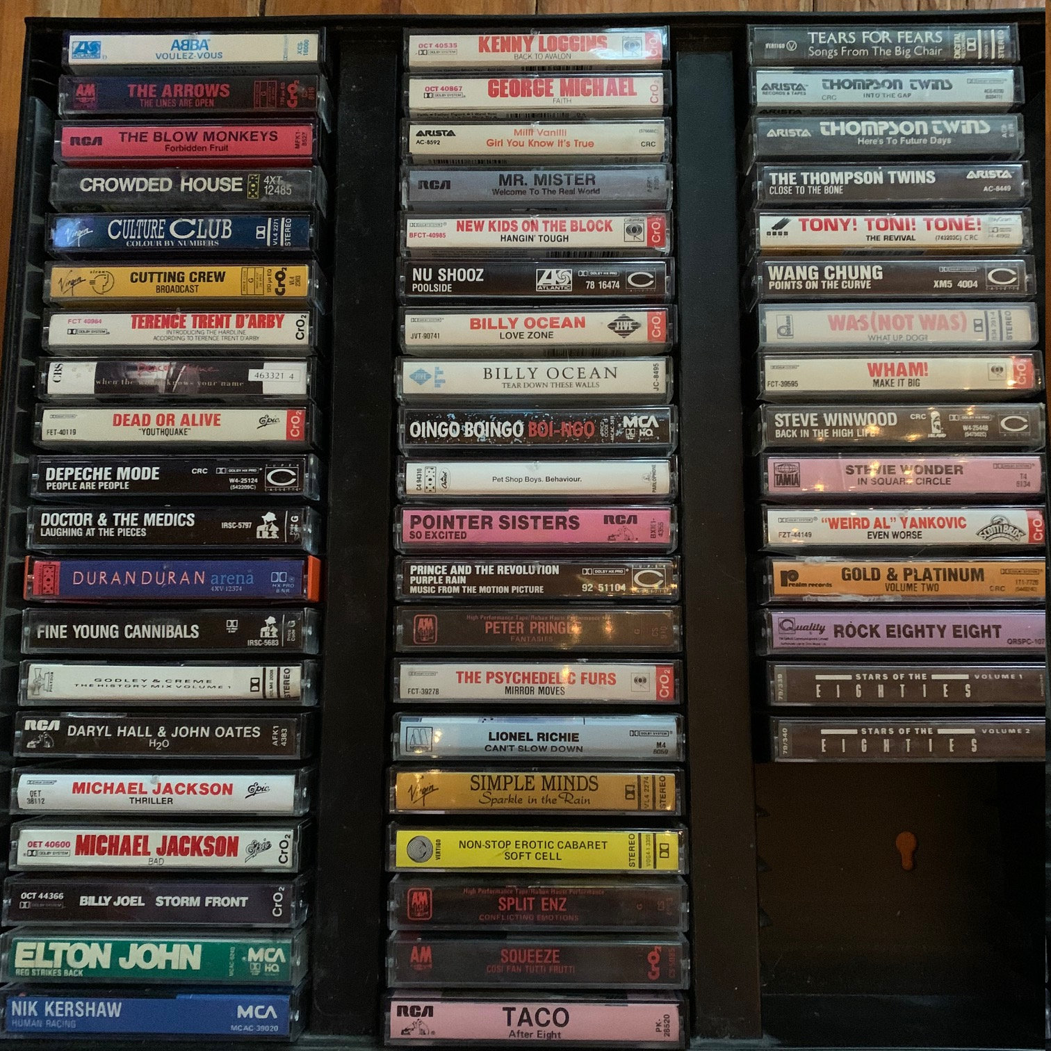 80's pop and rock cassette tapes