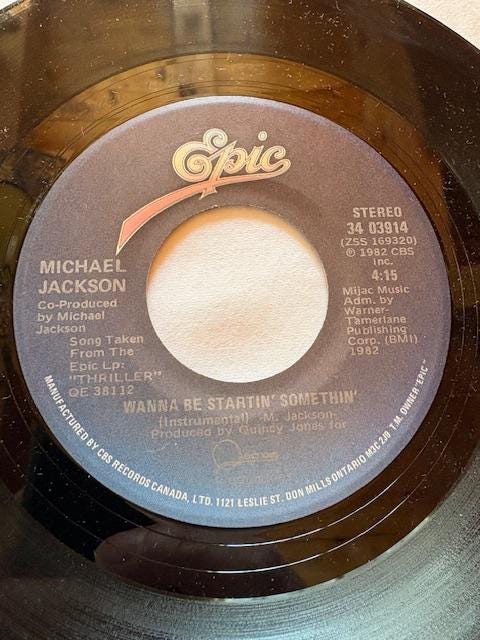 ヴィンテージ マイケル・ジャクソン 45 rpm ビニールレコード 4 枚組