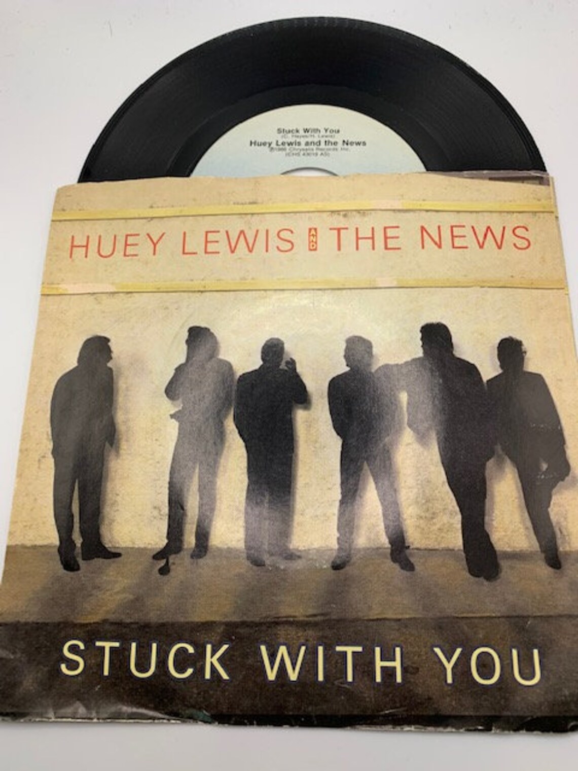 Vintage Huey Lewis & the News 45 rpm vinyl records, foto 2 di 4