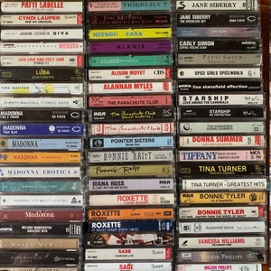 Female singers rock/pop cassettes 80&#39;s & 90&#39;s L-W