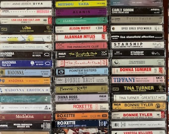 Female singers rock/pop cassettes 80's & 90's L-W