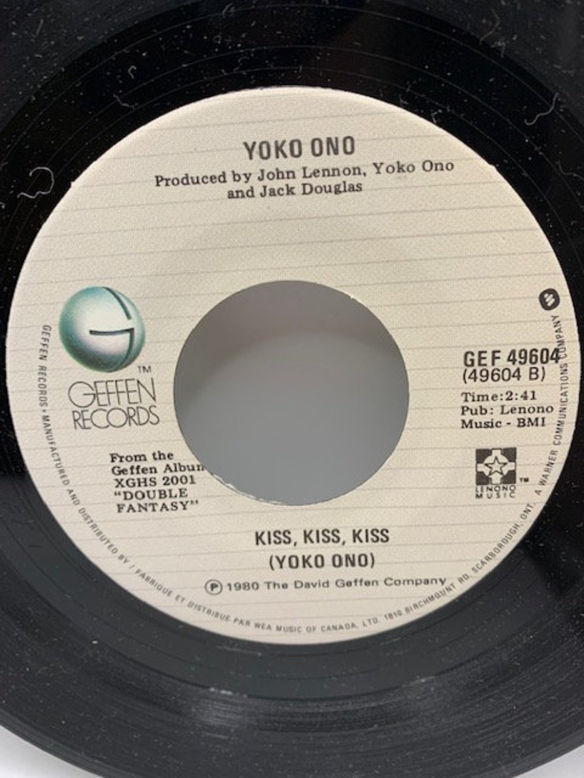 John Lennon "Just Like Starting Over" 45 RPM record, foto 4 di 4