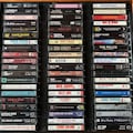 Vintage 80's rock cassette tapes