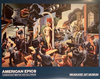 American Epics, Thomas Hart Benton and Hollywood" Rare Museum TWO SIDED Poster