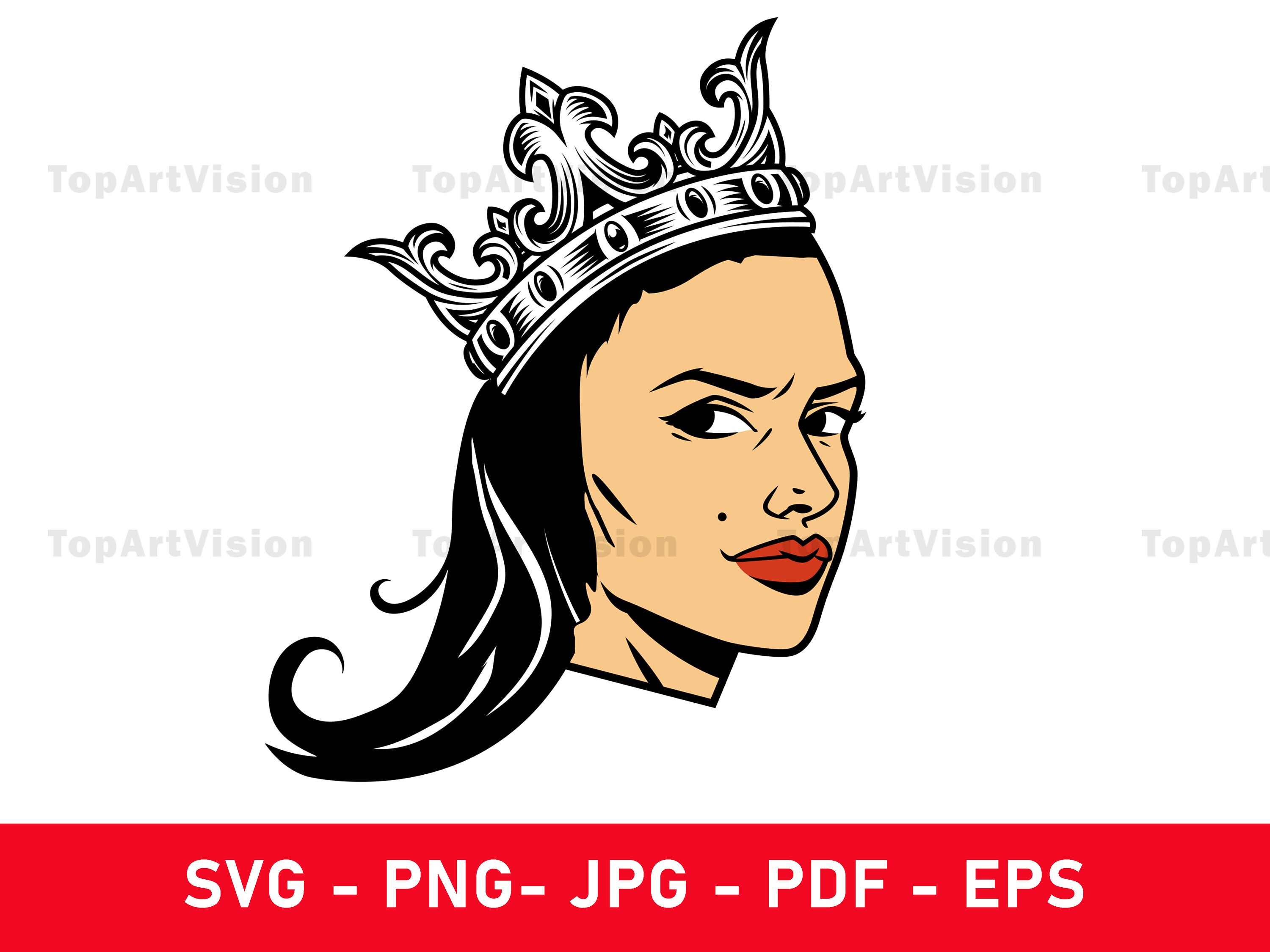 Queen Head Svg Woman Head Svg Doll Svg Doll Clipart Doll Etsy Singapore