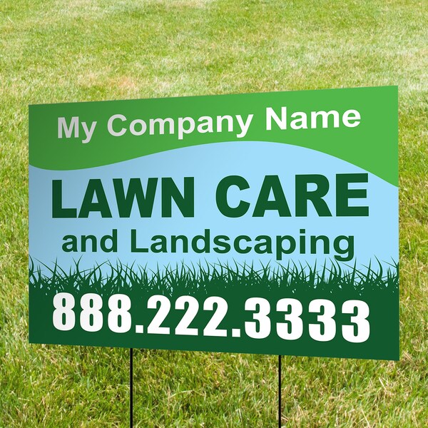 Lawn Care Yard Signs Etsy