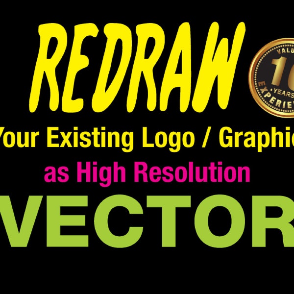 Redraw logo, vectorizing, enhance or convert image to vector, Redraw logo in high resolution, Logo tracing, Sharpen/ fix blurred logo to hd