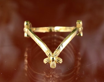 Handgemachte Messing Blume Ring: Boho Statement Schmuck