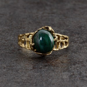 Malachite gemstone Ring,Handmade Ring,Unique Ring,Boho Ring,Anniversary Ring,Wedding Ring,Vintage Ring,Gift Ring,Deco Ring,Gift For  Her