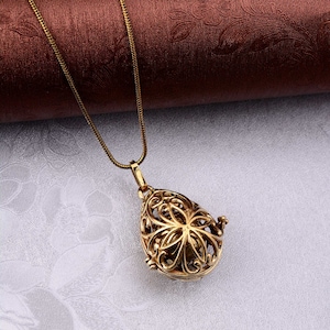 Harmony Ball Pendant Necklace: Filigree Chime, Angel Caller