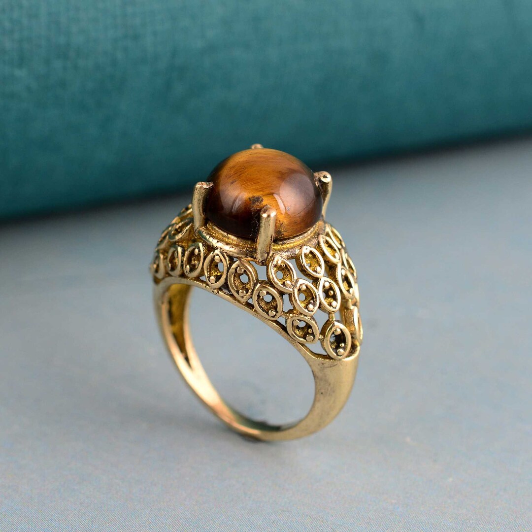 Ring: äußerst Massiver, Handgefertigter Solitär/Brillantring, 0,53ct