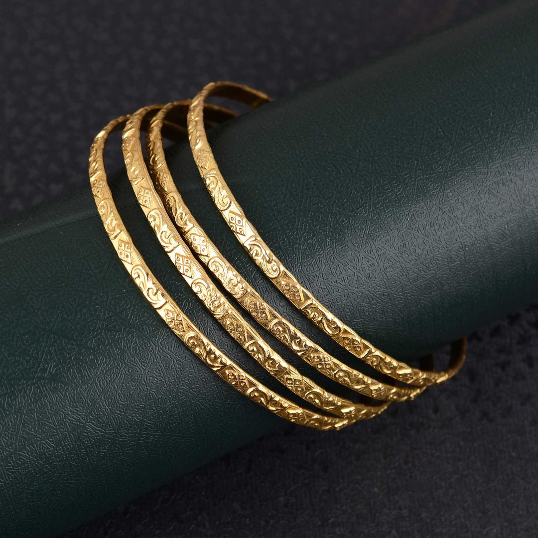 Set Bracciali Oro Boho Indiano - Multi Bangle Stackable - Bracciali Sottili In Metallo Per Donne E Ragazze - Collezione Elegante