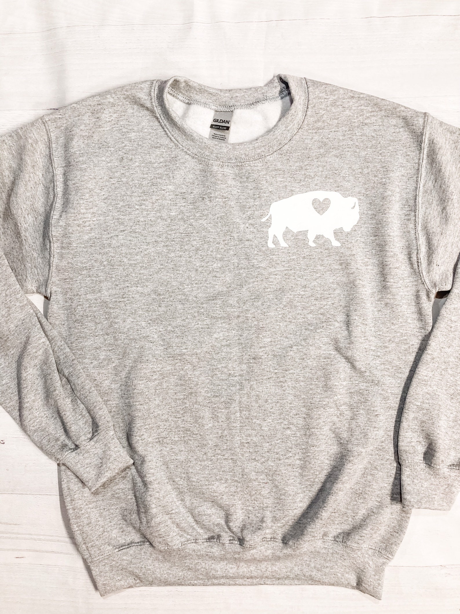 Heart of Buffalo Adult Unisex Crewneck - Etsy