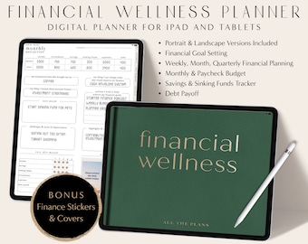 Financial Wellness Planner, Finance Planner, Digital Budget Planner, Paycheck Budget, GoodNotes Budget Planner, Goodnotes Finance Planner