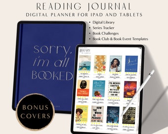 Digital Reading Journal, Reading Planner, Digital Book Journal, Book Planner, iPad Planner, GoodNotes Planner, Digital Planner for iPad