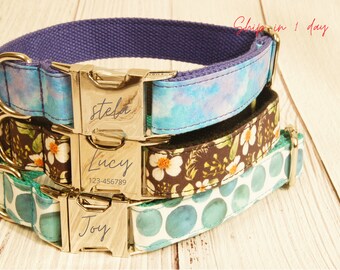 boy dog collars etsy