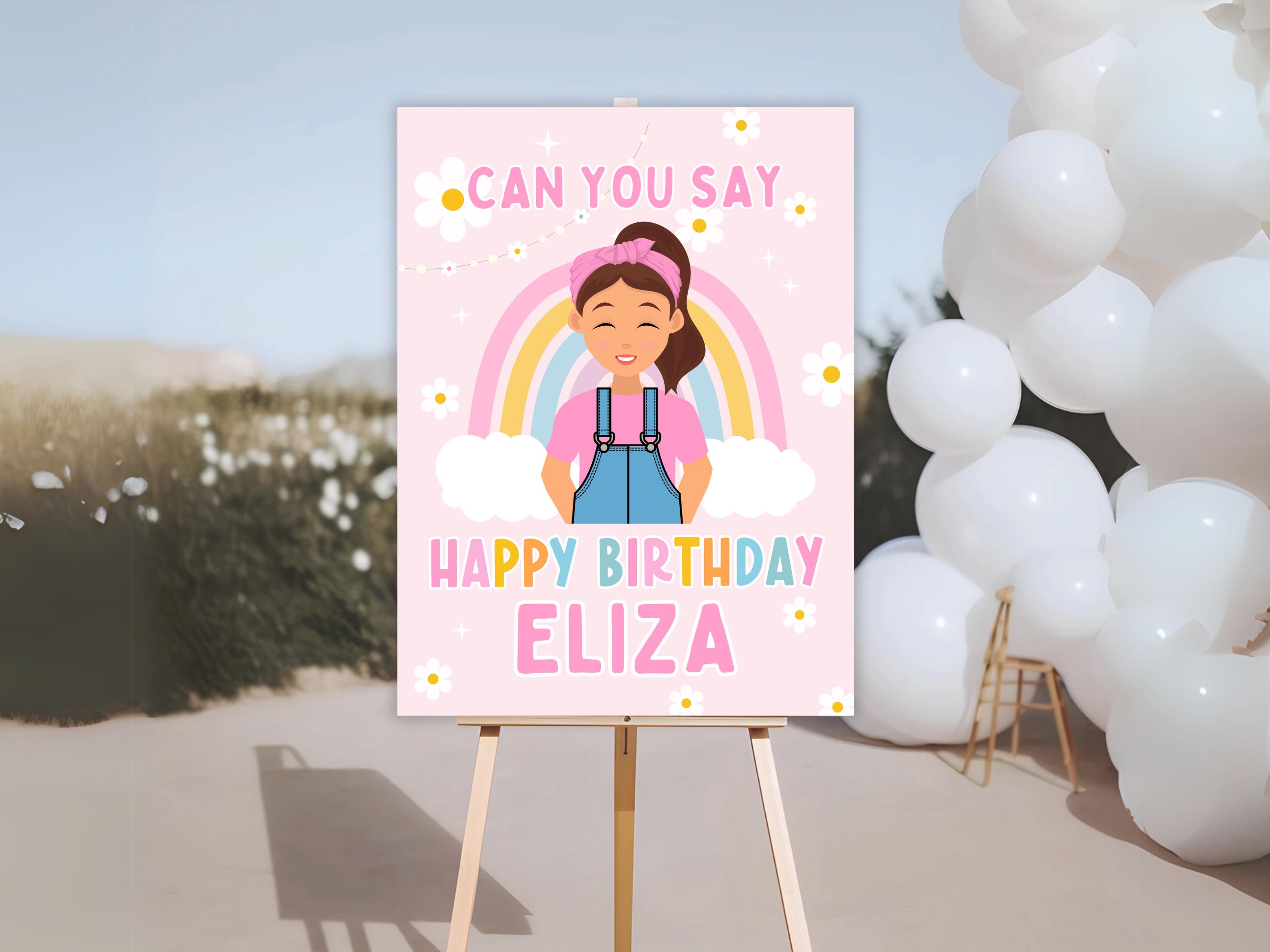 Custom Ms. Rachel Inspired Kids Party Welcome Sign - Can You Say Happy ...