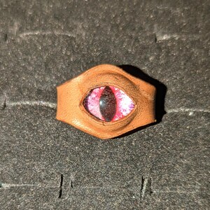 Leather Dragon Eye Ring