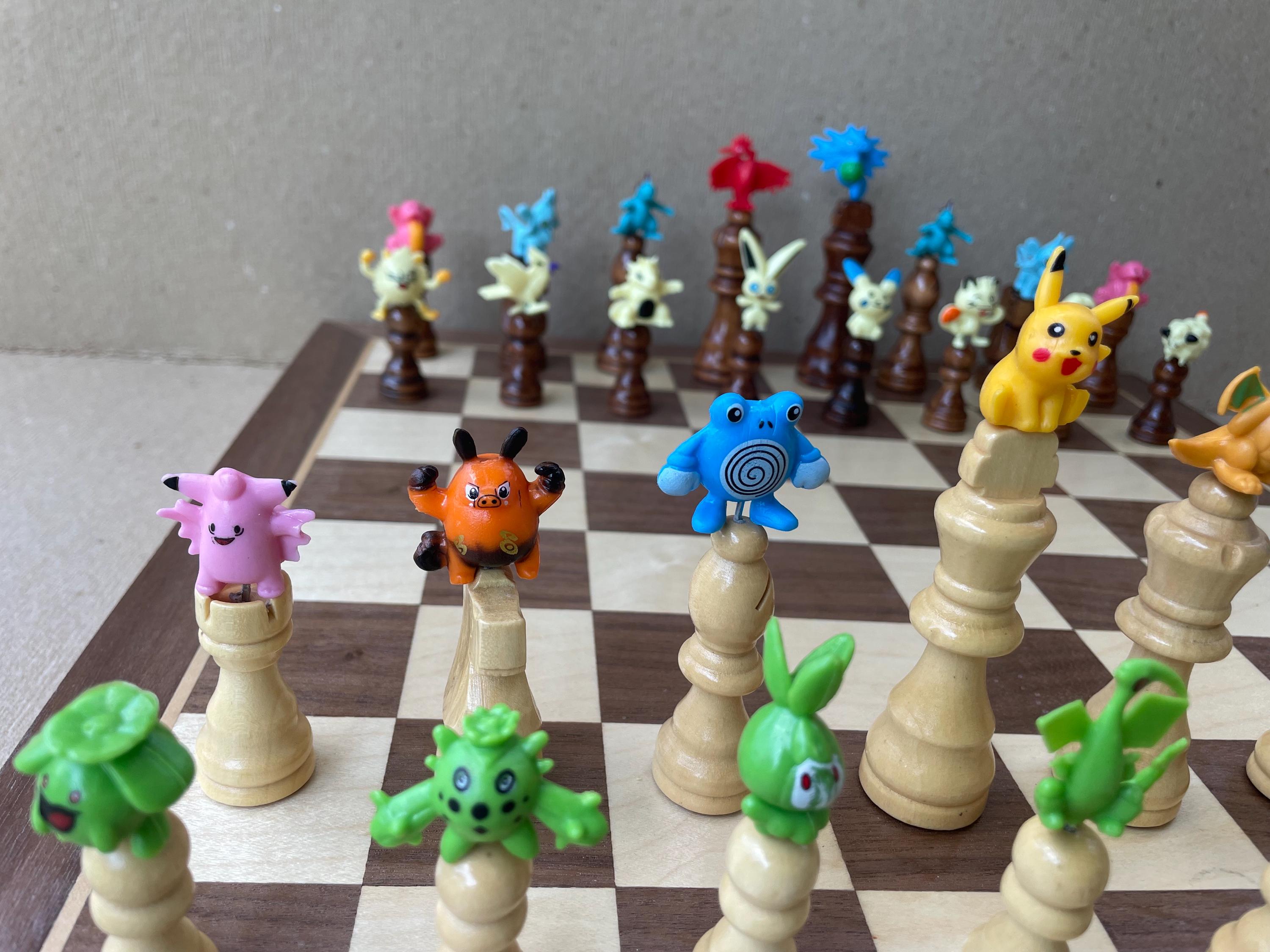 ポケモンチェスセット - 緑と黄 - 新スタイル - Etsy 日本