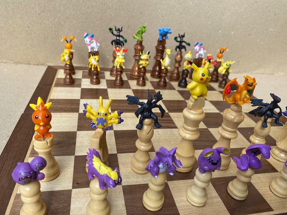 Pokemon Chess Set - Purple Yellow2 - Etsy UK