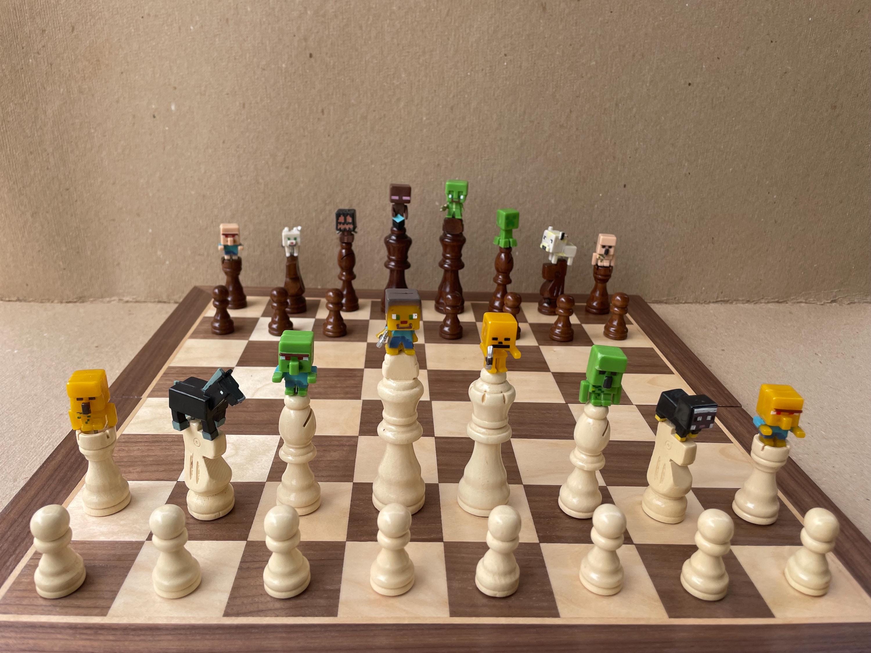 Minecraft Chess Set - Etsy