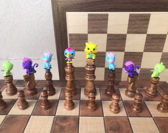 ボードゲーム チェス「MINIATURE ANIMAL CHESS SET」 Pet Animal Chess Set 2 - Etsy