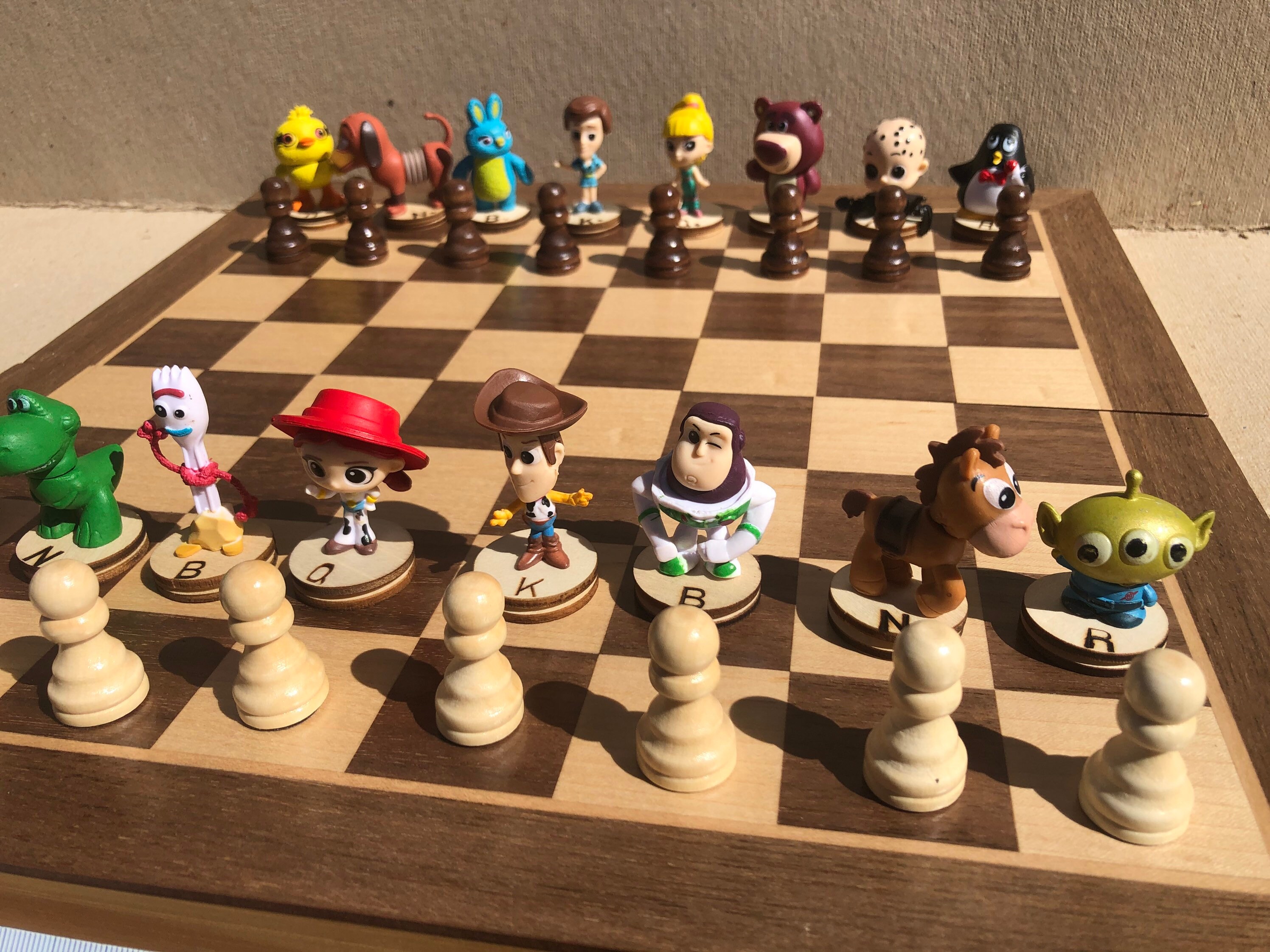 Toy Story chess set Etsy